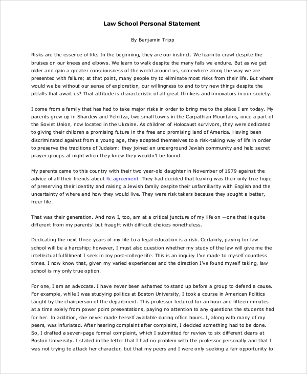 Personal statement princeton review
