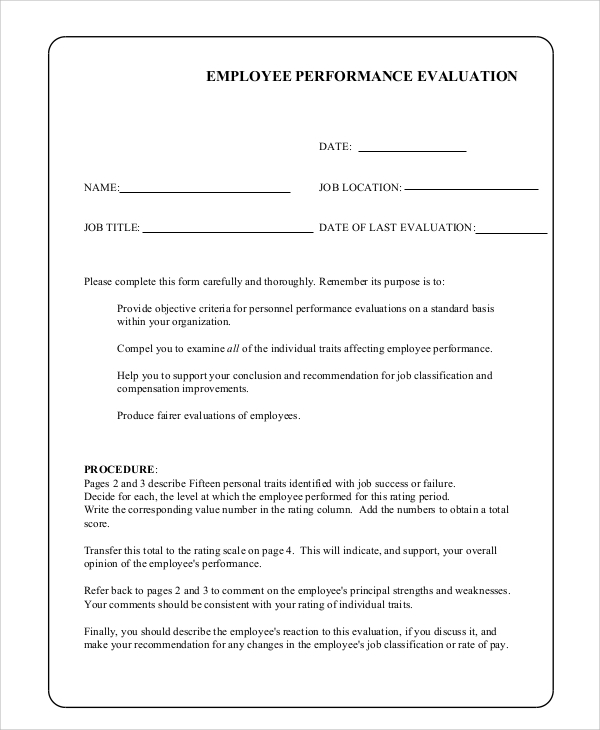 employee performance evaluation