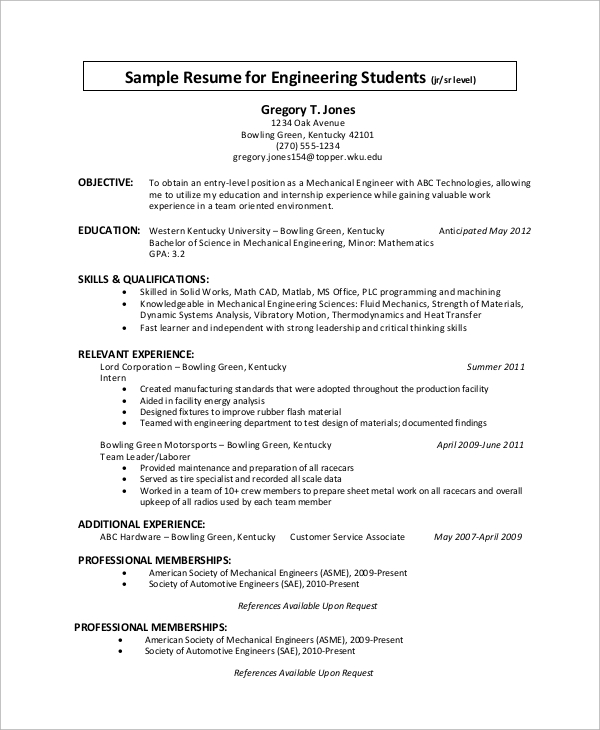 sample it resume