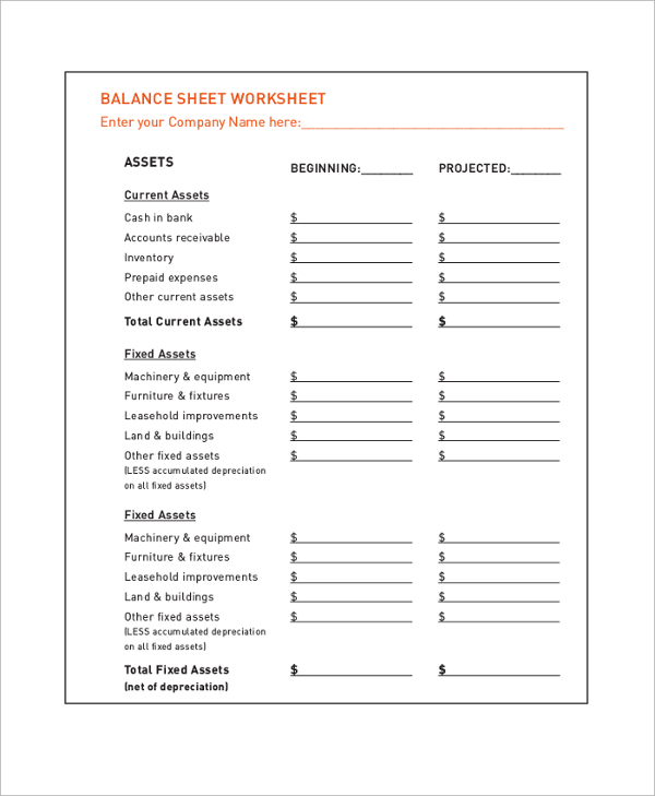 FREE 14+ Sample Balance Sheet Templates in PDF | MS Word  