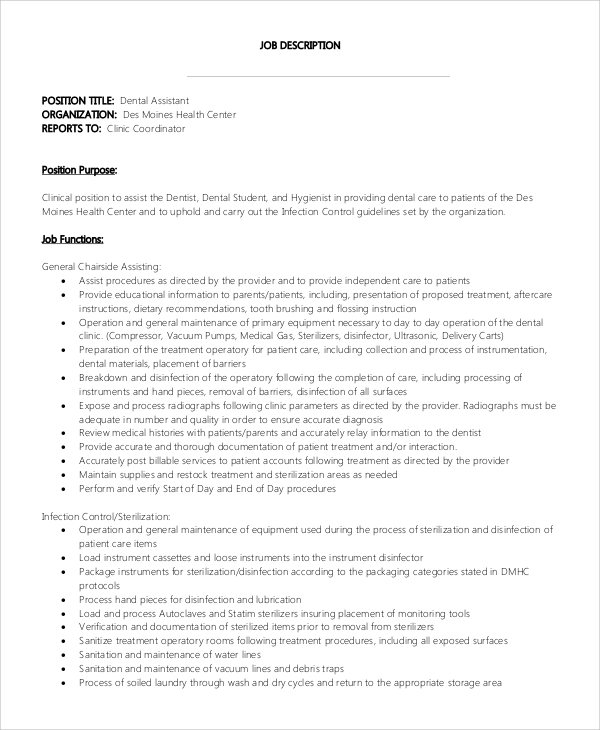 single copy assistant job description