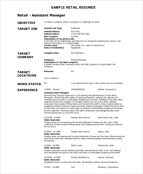 FREE 8+ Sales Resume Samples in MS Word PDF