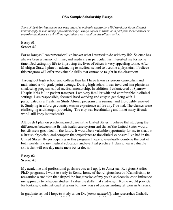 leadership and influence essay for scholarship