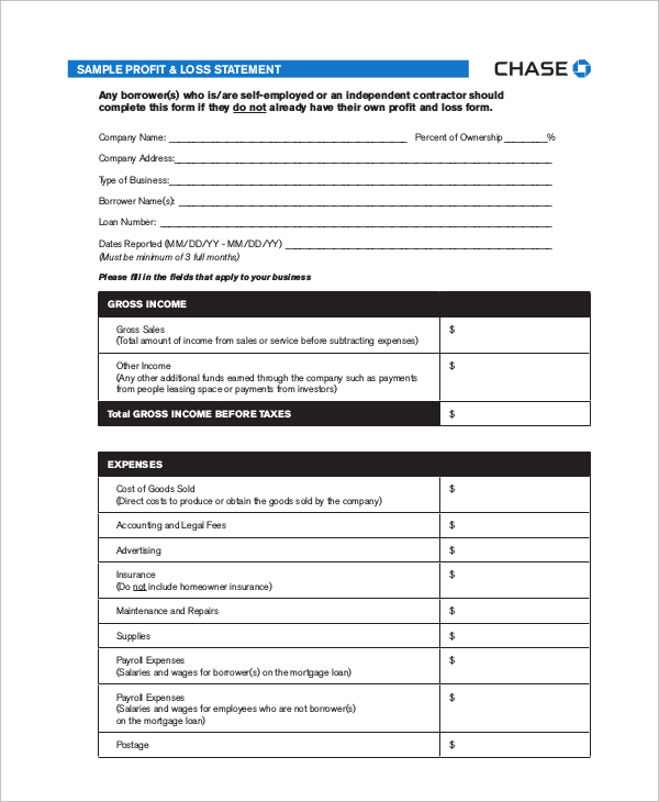 FREE 8 Sample Profit Loss Statement Templates In PDF Excel
