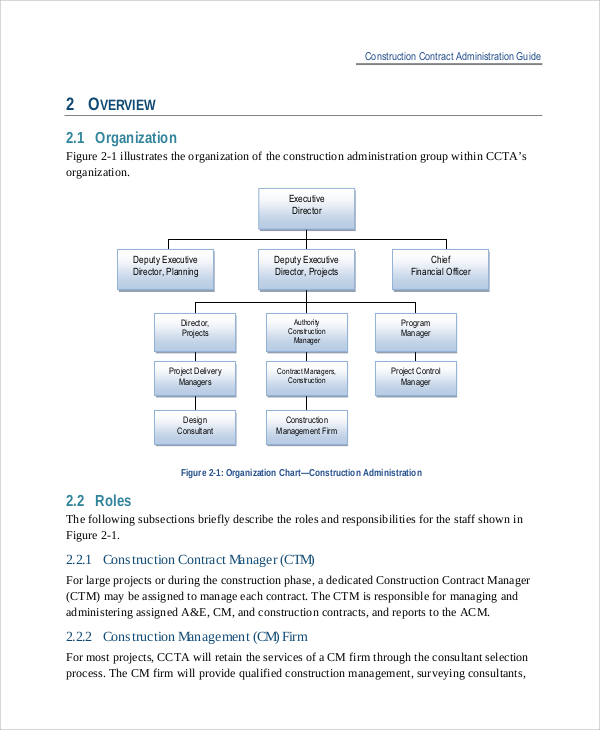 pdf management guide contract Examples  Construction Contract Sample 15 in PDF,   Word