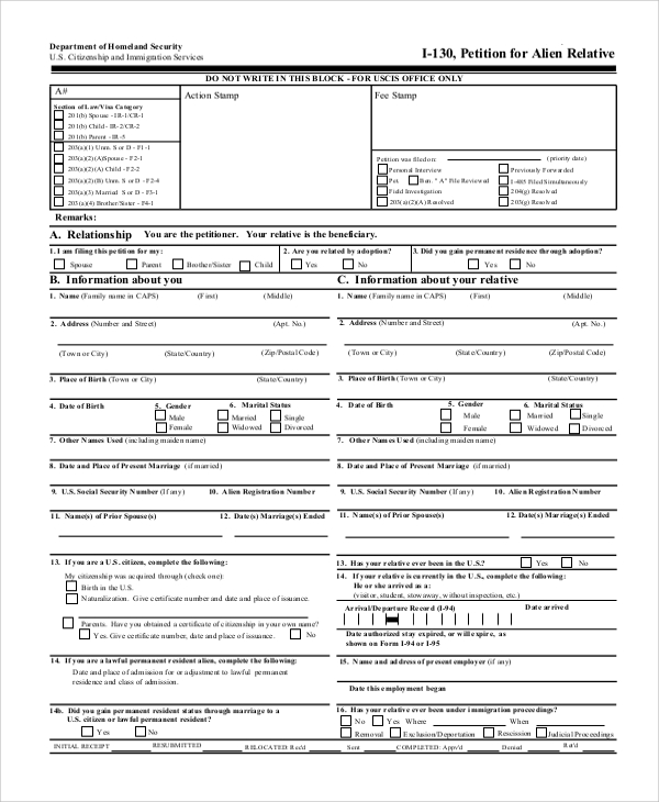 immigration citizenship form