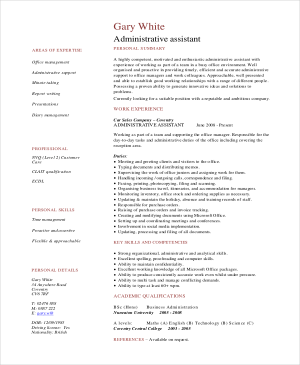 assistant office manager resume example