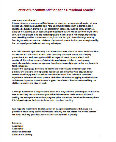 Letter Of Recommendation Sample For Teacher from images.sampletemplates.com