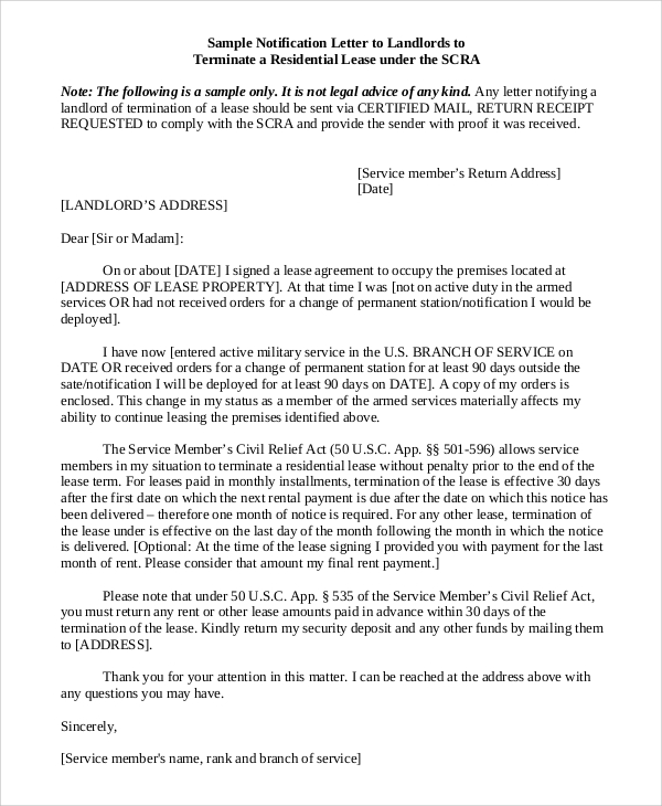 27 Contract Termination Letter In Pdf