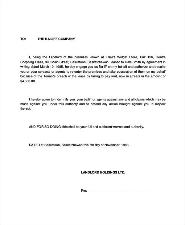 notice to tenant of rent default template