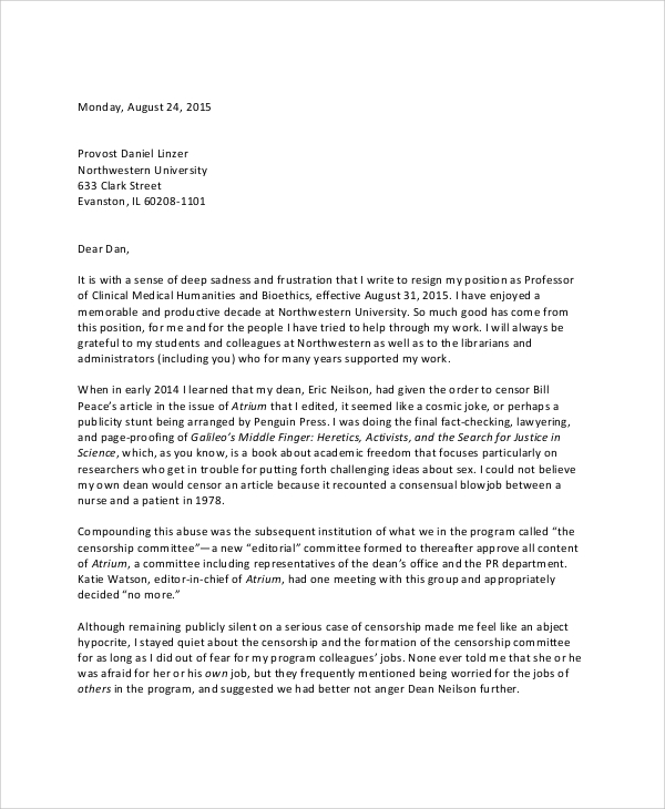Letter Of Resignation From Committee from images.sampletemplates.com