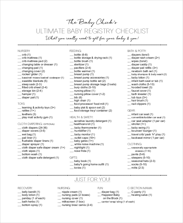 twin baby registry checklist pdf