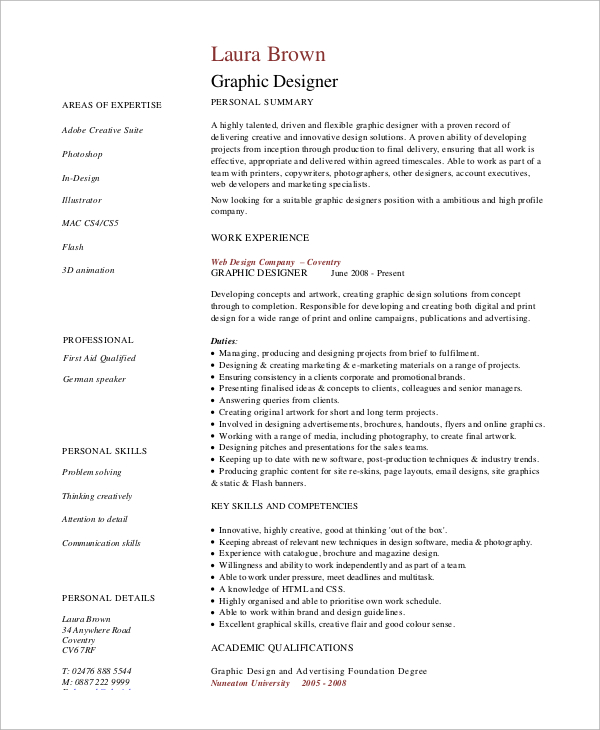 FREE 8+ Simple Resume Samples in MS Word | PDF