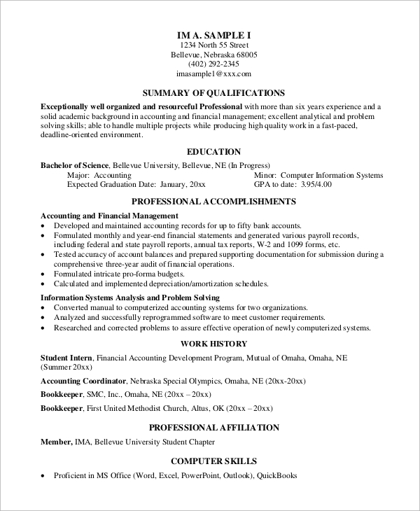 FREE 8+ Simple Resume Samples in MS Word | PDF