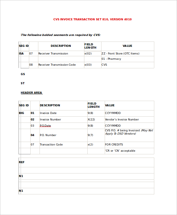 ms word invoice format