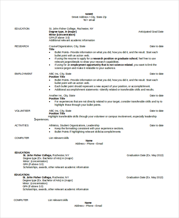 does microsoft word have resume templates
