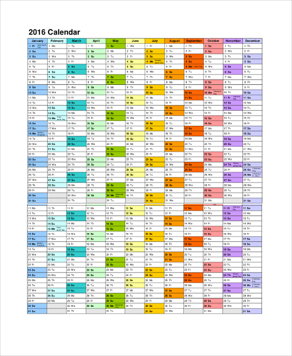 Printable Calendar Templates in PDF