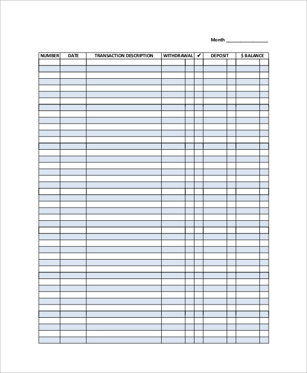 printable pdf checkbook register template