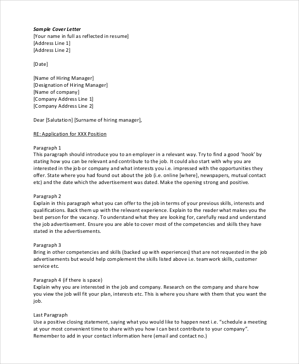 closing a job cover letter examples