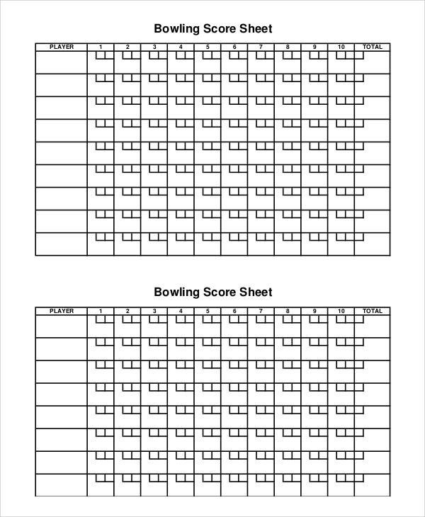 printable bowling score sheet