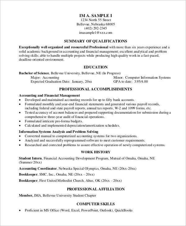 FREE 8 Sample Professional Resume Templates In PDF MS Word
