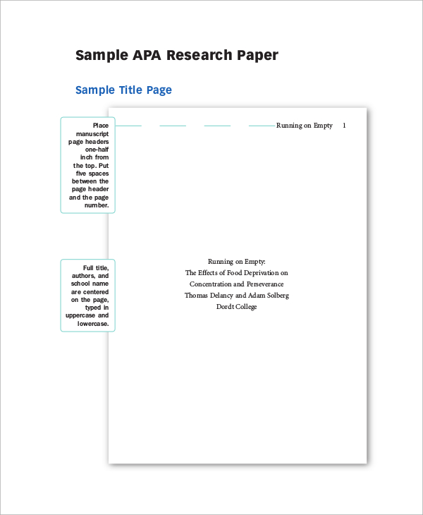 apa research paper