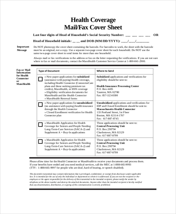 blank mail fax cover sheet