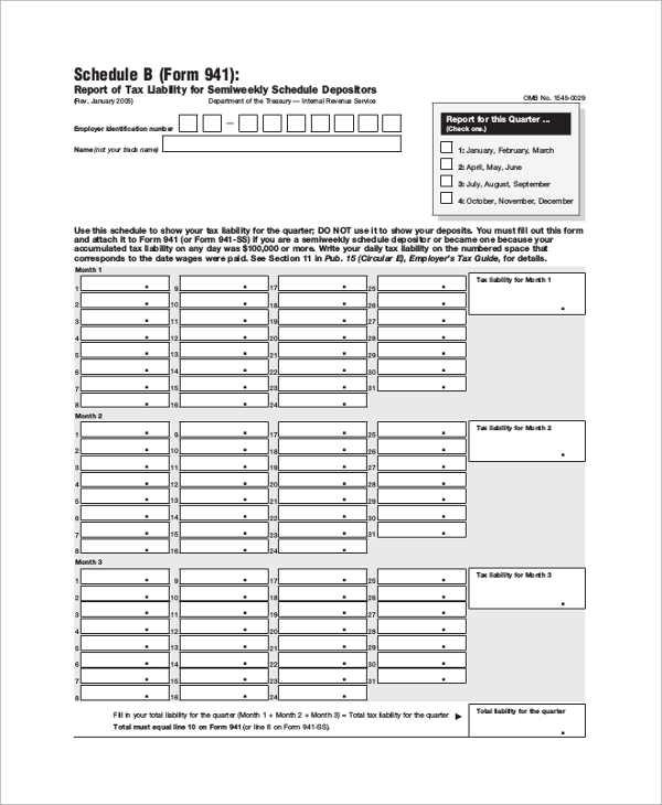 FREE 8+ Sample Schedule Forms in PDF