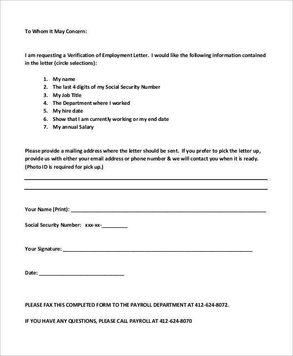 Independent Contractor Employment Verification Letter Template