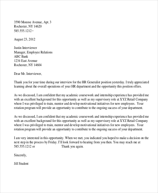 FREE 6 Sample Professional Thank You Letter Templates In MS Word PDF