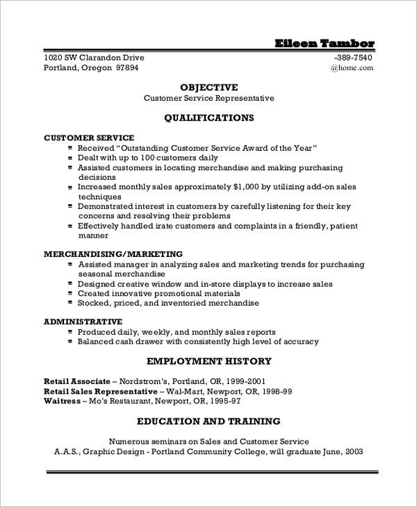 Sample Resume Objective Statement 8 Examples In PDF