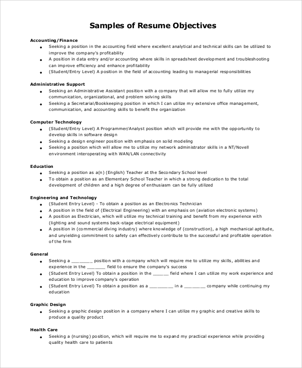 nursing resume objective