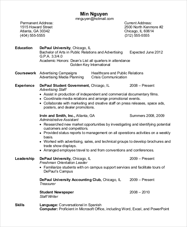 FREE 9+ Sample Administrative Assistant Resume Templates in MS Word | PDF