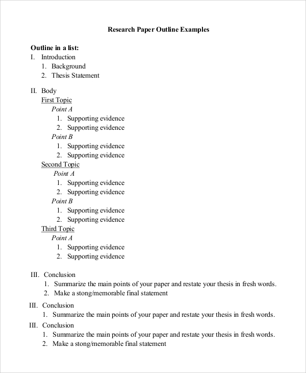 essay outline template