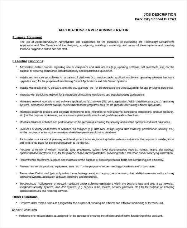 invoice administrator job description