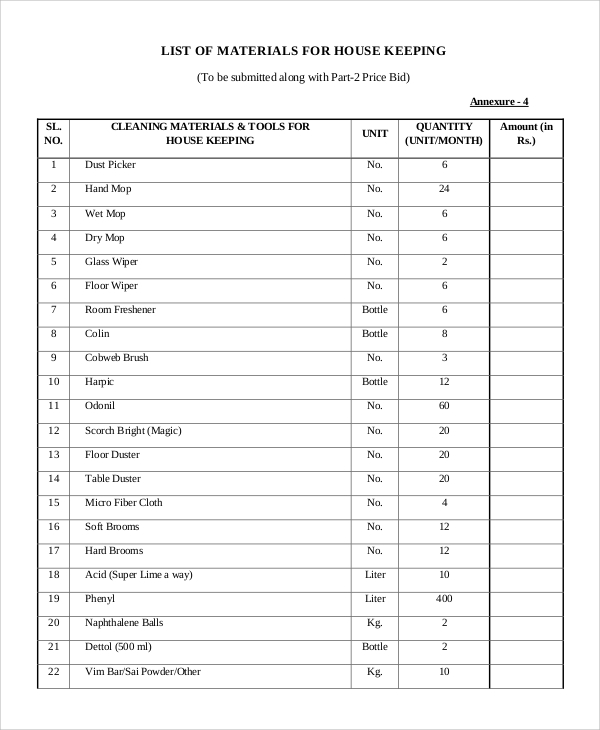 building-materials-list-template-card-template-gambaran