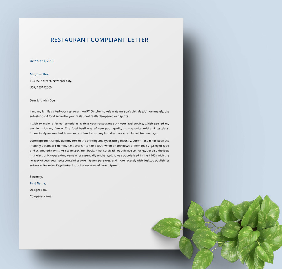 FREE 8+ Complaint Letter Samples (Employee, Business, Product)