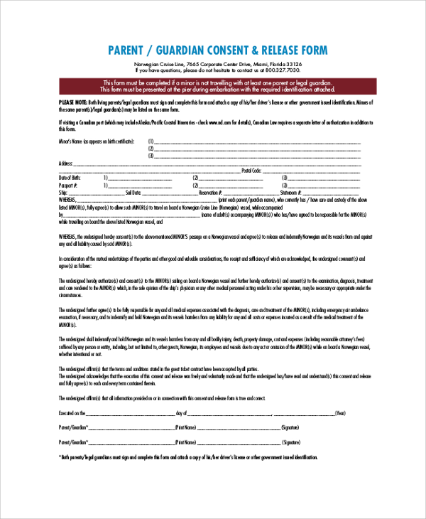 parent guardianship consent form