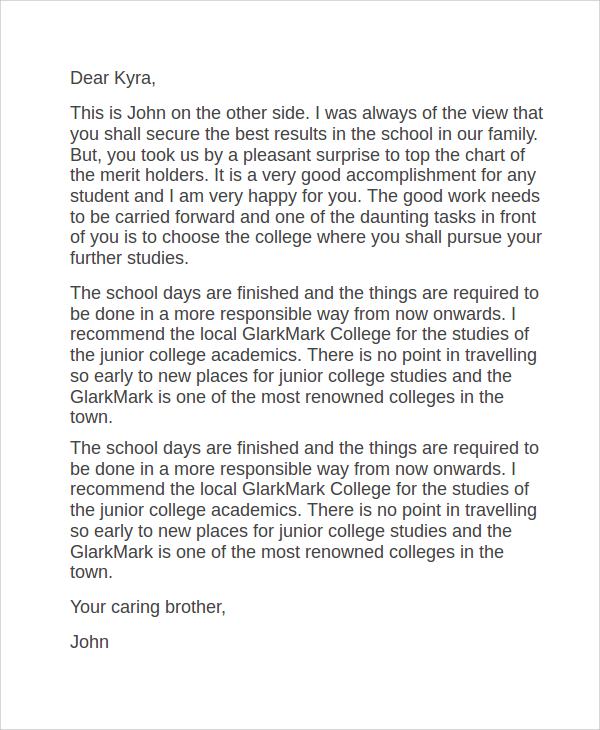 college academic recommendation letter
