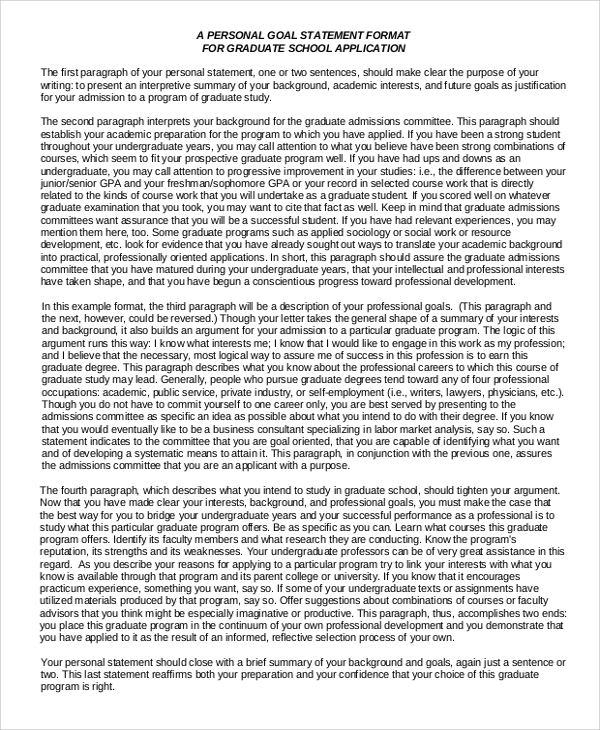 purpose letter for graduate school examples