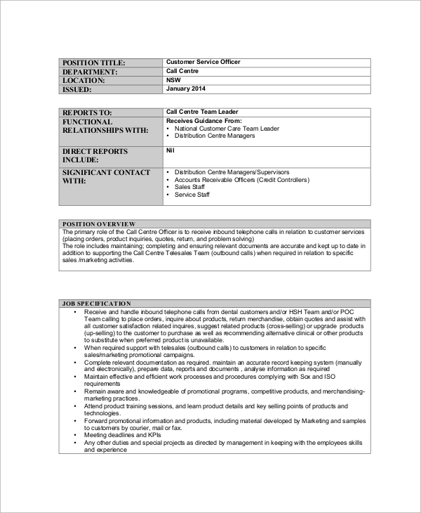 free-9-sample-call-center-job-description-templates-in-pdf