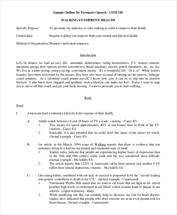 persuasive speech outline example1