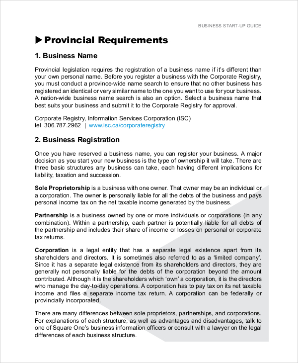 Business plan ownership legal structure