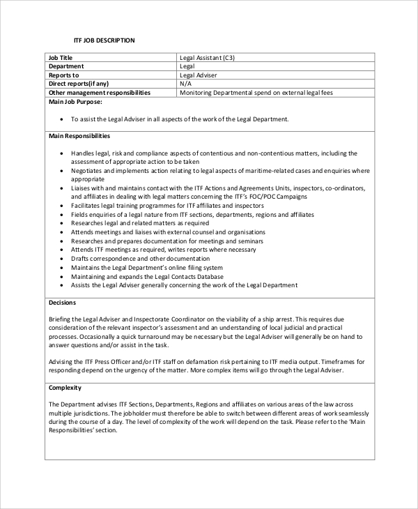 13-legal-assistant-job-description-templates-free-sample-example