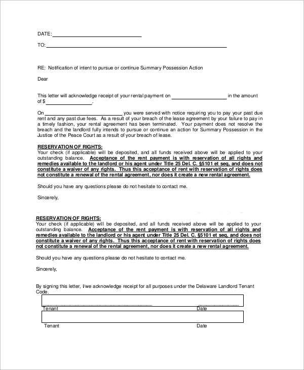 Free 6 Sample Reservation Letter Templates In Ms Word Pdf