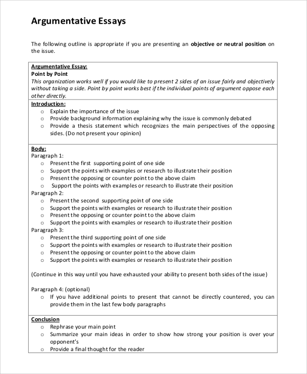 argumentative academic paper