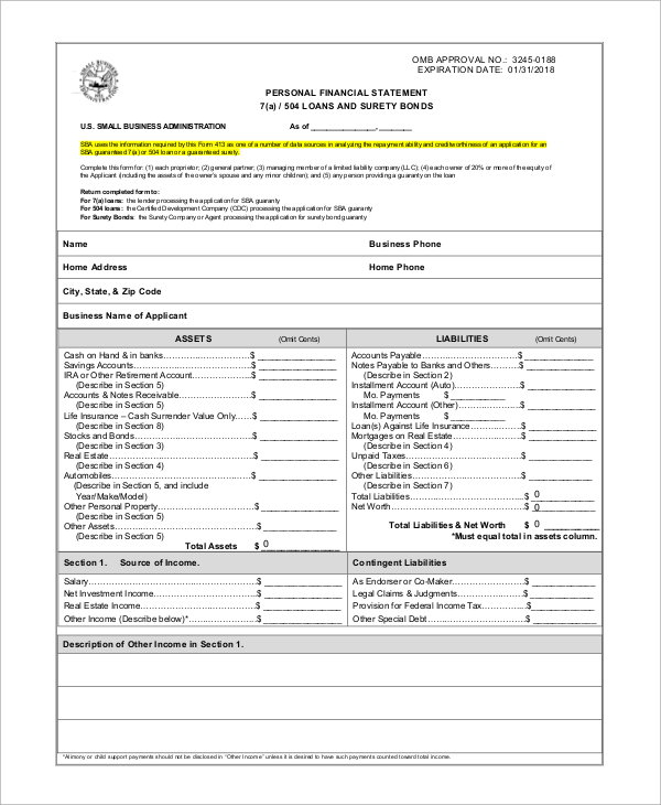 Personal Assets And Liabilities Statement Template from images.sampletemplates.com