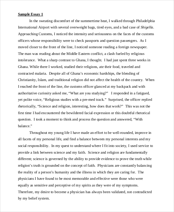 FREE 7 Sample Personal Statement For Medical School In PDF