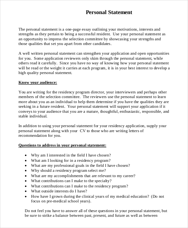 bad medical school personal statement examples