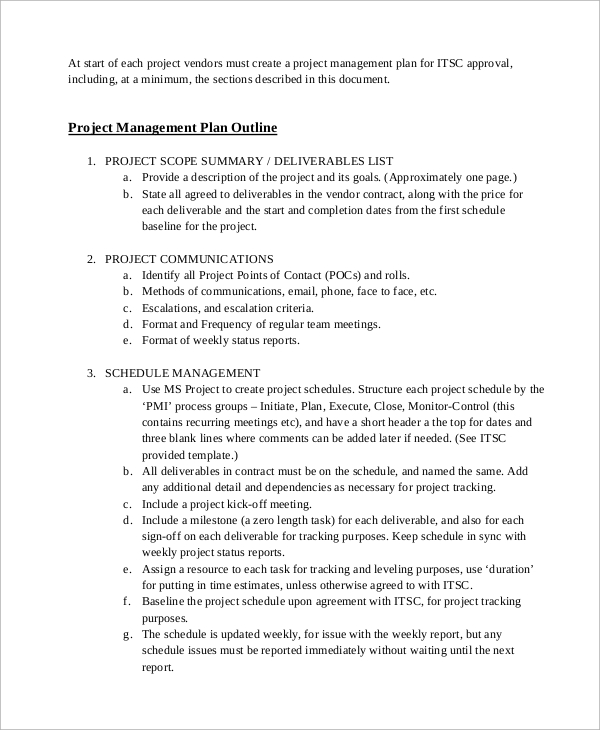 FREE 15 Sample Project Management Plan Templates In MS Word PDF